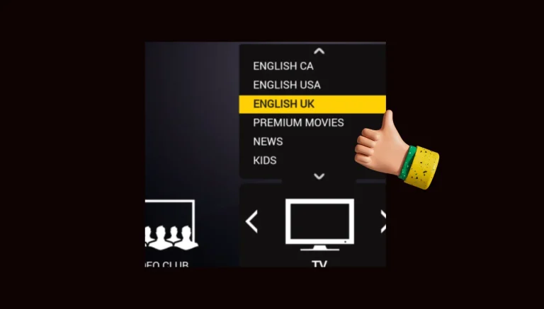 Select language on MAG Box