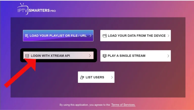 Choose Xtream Codes API
