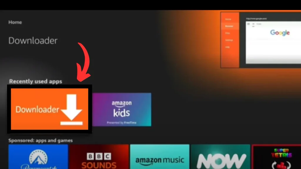 Enter APK URL in Downloader
