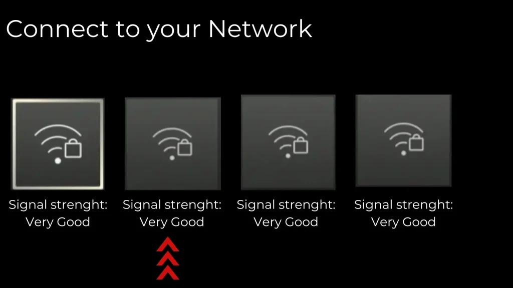 Choosing WiFi network on Fire TV Stick