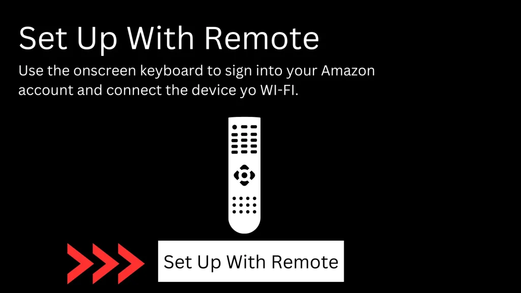 Fire TV Stick initial setup screen